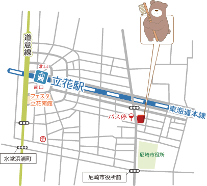 尼崎市　こばやしデンタルクリニック　地図